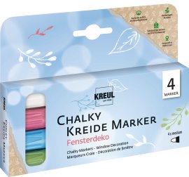 KREUL Kreidemarker Chalky Fensterdeko 4er-Set
