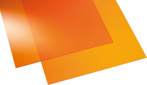 GUTTA Acryl Profilplatte Eben glatt Orange 1500x500x3 mm