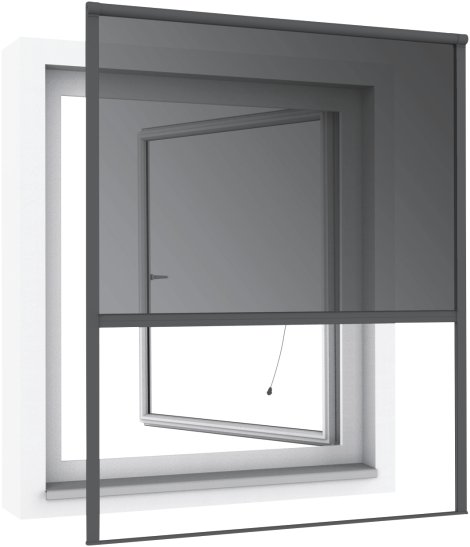WINDHAGER Einhänge-Rahmenfenster - COOL 100 × 160 cm, anthrazit