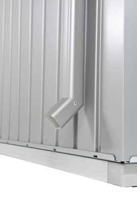 BIOHORT Regenfallrohr-Set für Gerätehaus HighLine®, Silber-Metallic