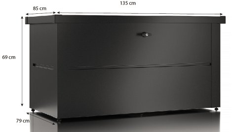GUARDI Gartenbox S Anthrazit 135x65x69 cm