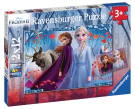 RAVENSBURGER Puzzle Disney Frozen Reise ins Ungewisse 2x12-tlg.