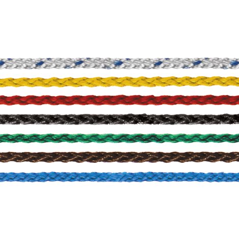 PP-Seil geflochten Weiß/Blau 10 mm 15 m