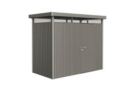 BIOHORT Gerätehaus Highline® H1 mit Standardtür, quarzgrau-metallic