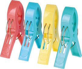 Handtuchclipset Bunt 4er