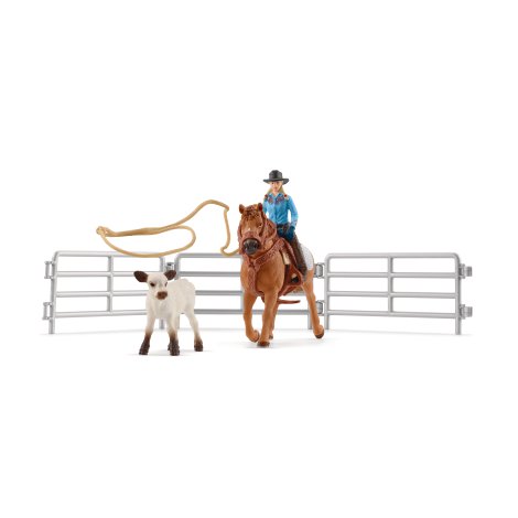 SCHLEICH Figur Team Roping mit Cowgirl