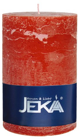 JEKA Rustik Stumpenkerze Rot 70x100 mm (ØxH)