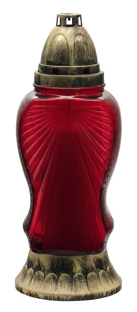 JEKA Glas-Grablampe mit Einsatz 115x290 mm (ØxH) Rot