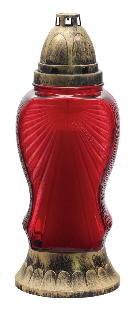 JEKA Glas-Grablampe mit Einsatz 115x290 mm (ØxH) Rot