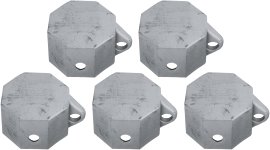 H+S Abdeckkappe für Zwischensäule Oktavia Aluminium, 5 Stück
