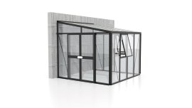 VITAVIA Anlehngewächshaus Helena 7000 ESG 3 mm Schwarz