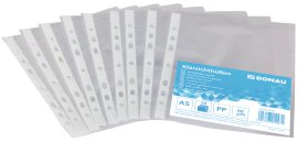 DONAU Klarsichthülle genarbt Transparent A5, 10 Stk.