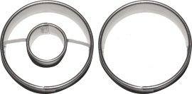 Keksausstecher Kreis/Kreis + Kreis 2-tlg. 50 mm