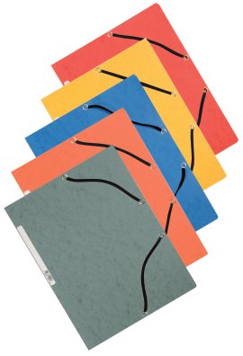 Q-Connect Dreiflügelmappe mit Gummizug Karton