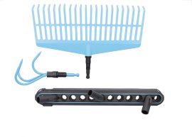 GARDENA Combi-System (Rechenbesen+Grubber+Stiel+Geräteleiste Flex)