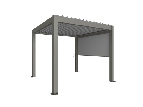 BIOHORT Sonnenschutzrollo für 3 m Seite, 235x272x10 cm (BxTxH), Quarzgrau-Metallic