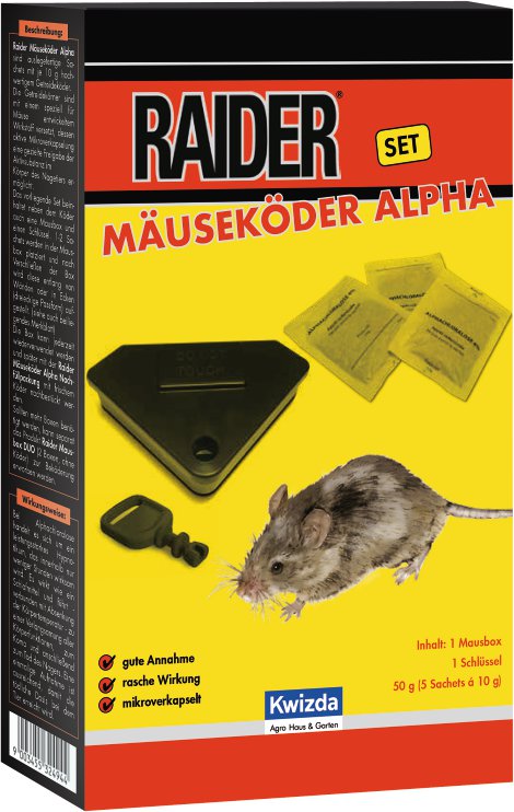KWIZDA Raider Mäuseköder Alpha 50 g