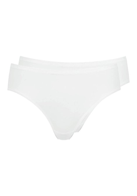 Damen Midi Slip Doppelpackung Weiß 40
