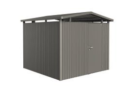 BIOHORT Gerätehaus Panorama P4 mit Standardtür, quarzgrau-metallic