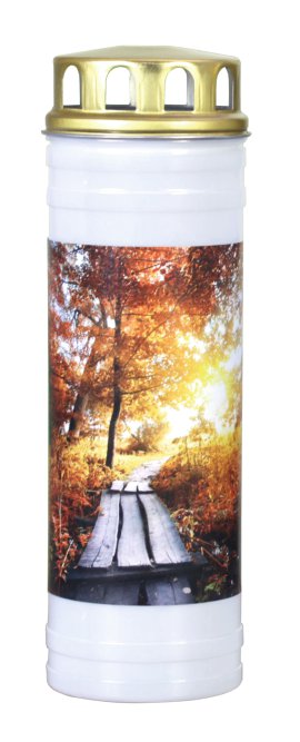 JEKA Recycling Ewiglicht Weiß Motiv Weg