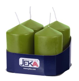 JEKA Stumpenkerze Pistazie glatt 80x50 mm (ØxH) 4 Stk.