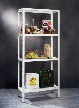 SCHULTE REGALWELT Steckgrundregal 5 Böden Weiß