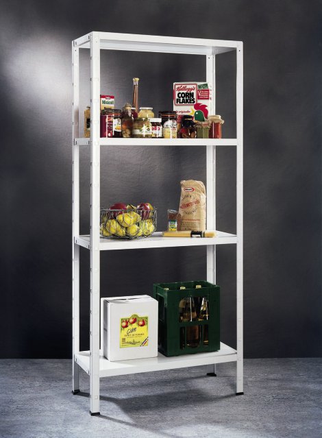 SCHULTE REGALWELT Steckgrundregal 5 Böden Weiß 180x120x35 cm