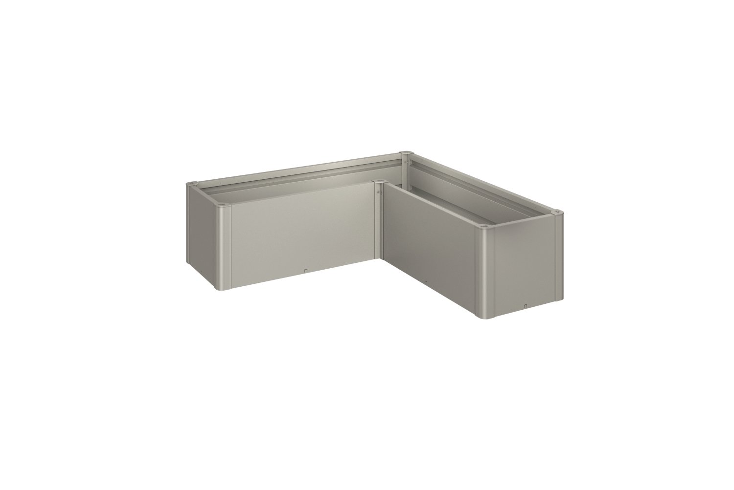 BIOHORT Pflanzbeet Belvedere Mini L 150 = L-Form, 152x152x45 cm, Quarzgrau-metallic
