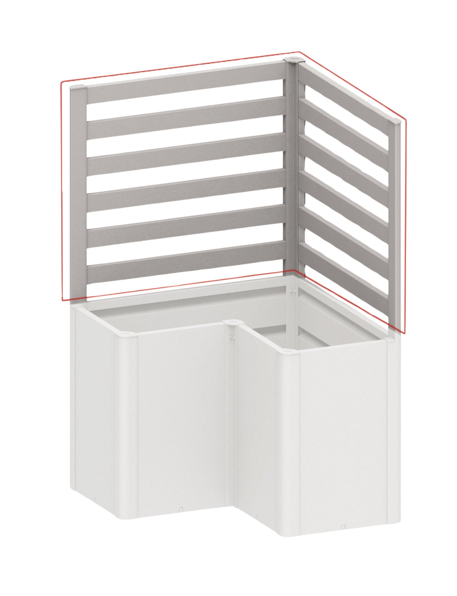 BIOHORT Rankgitter für L-FO, silber-metallic