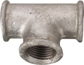 CORNAT Temperguss-T-Stück Nr. 130, 1" IG, 1/2" IG