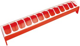 Futtertrog für Junghennen, orange 50x12 cm