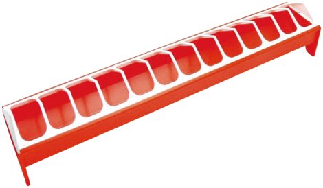 Futtertrog für Hühner, Rot 75x12 cm