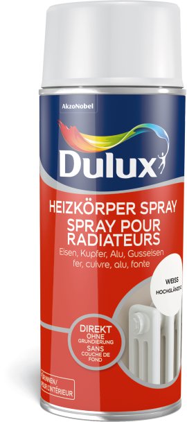 DULUX Farbspray für Heizkörper glänzend Weiß 0,4 l