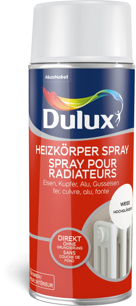 DULUX Farbspray für Heizkörper glänzend Weiß 0,4 l