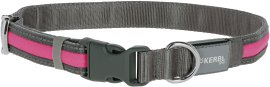 Light & Reflex Leuchthalsband, grau/neon-pink