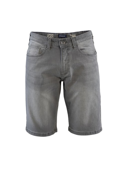 Herren Bermuda Kingsville Denim Silbergrau 36