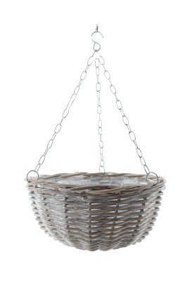 Pflanzampel Rattan Weiß ø 40 cm