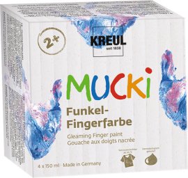 KREUL Funkel-Fingerfarbe 150 ml 4er-Set