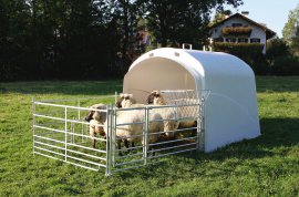 Großraumhütte mit Anschlussset für Steckhorden