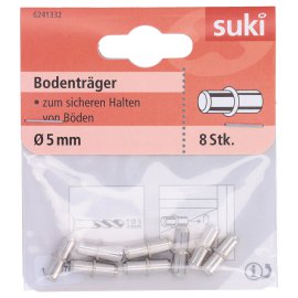 SUKI Bodenträger Stahl vernickelt mit Stift Ø 5 mm 20 Stk.
