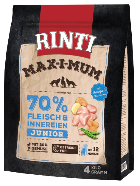 RINTI Hundetrockenfutter Maximum Junior Huhn 4 kg