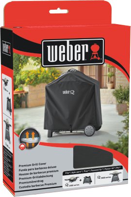 WEBER® Abdeckhaube Premium für Grills der Serie WEBER® Q 2000 mit Q-Rollwagen und der Serie WEBER® Q 3000