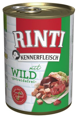 RINTI Hundenassfutter Kennerfleisch Wild 400 g