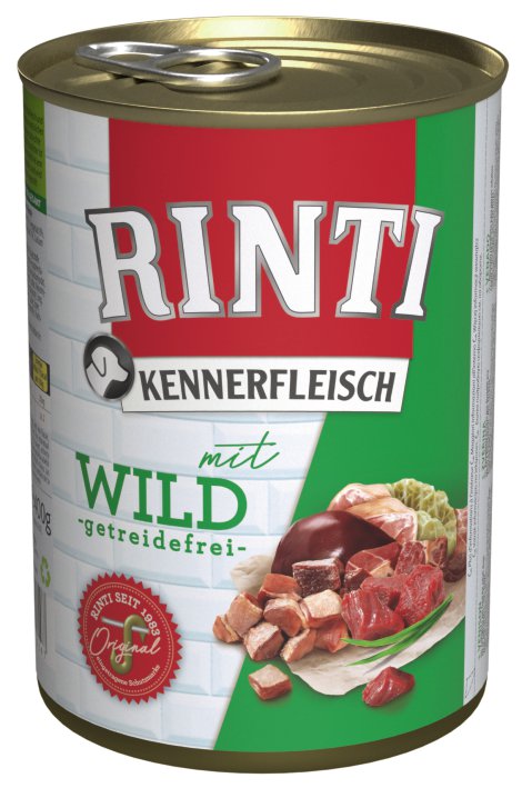 RINTI Hundenassfutter Kennerfleisch Wild 400 g