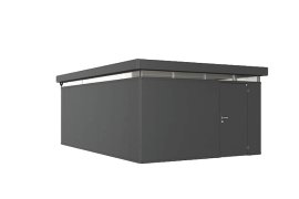 BIOHORT Nebengebäude Nebengebäude CasaNova® Türanschlag links 4x6 m 430x630x250 cm, Dunkelgrau-Metallic