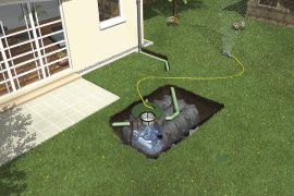 GRAF Flachtank Platin Gartenpaket Comfort begehbar 1500l
