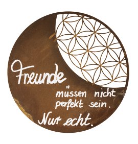 Gartentafel Freund + Beschriftung ⌀ 26 cm