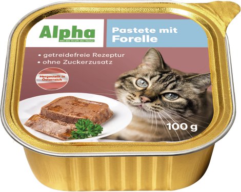 ALPHA Katzen-Nassfutter Forelle 17x100 g