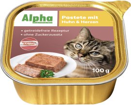 ALPHA Katzen-Nassfutter Geflügel & Herzen 17x100 g