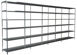 SCHULTE REGALWELT Grund + Anbauregal 24 Böden verzinkt